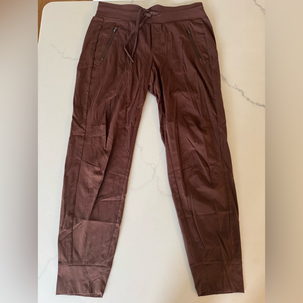 Athleta Trekkie Mid Rise Brown Jogger